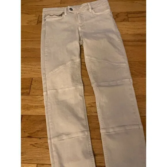 All Saints, women's cream colored biker fit cotton blend skinny jeans size W29 - Picture 4 of 11